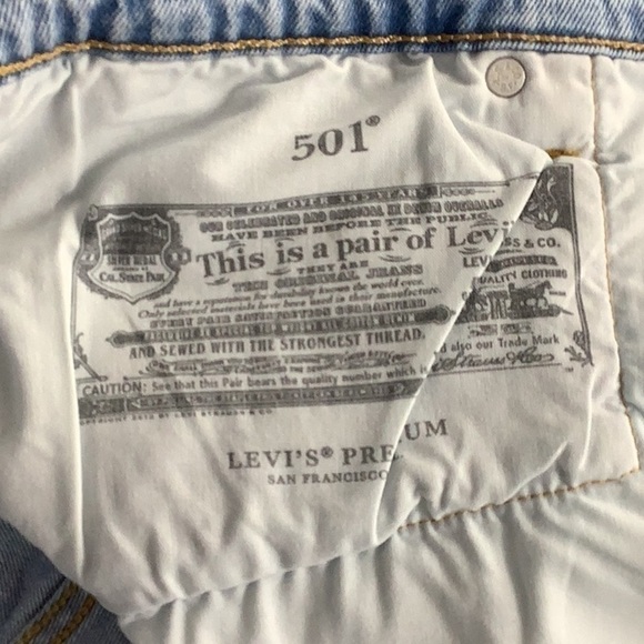 Levi’s 501 Original High Rise Cropped Jeans Size 22 New With Tags - Picture 8 of 10
